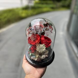 【Flower Plus】浪漫滿星｜永生花玻璃罩(永生花乾燥花)