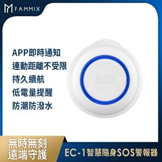 【FAMMIX 菲米斯】EC-1 智能居家隨身安全SOS警報器(即時遠端通知/專屬APP/低電量提醒)