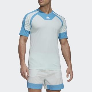 【adidas 愛迪達】上衣 男款 短袖上衣 運動 亞規 TRAINING TEE 藍 HS8795