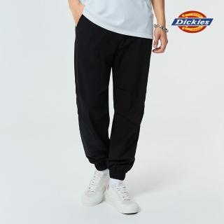 【Dickies】男款黑色膝部打摺休閒縮口褲｜DK011005BLK