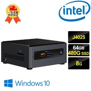 【Intel 英特爾】NUC7CJYSAMN-SP1(Celeron J4025/8G DDR4/64G eMMC+480G SSD/W10)