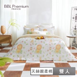 【BBL Premium】天絲親柔棉印花兩用被床包組-里歐森林繪本(雙人)