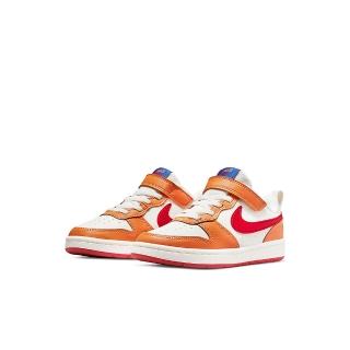 【NIKE 耐吉】運動鞋 童鞋 中童 兒童 休閒鞋 COURT BOROUGH LOW 2 PSV 白橘 BQ5451-119