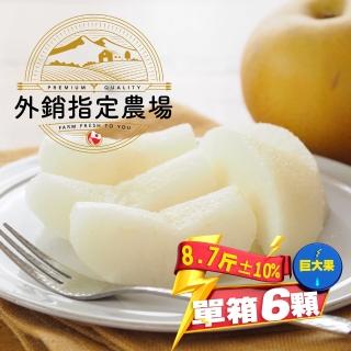 【果樹寶石-中秋禮盒】卓蘭最高鑑賞新興水梨巨大果一箱8.7斤6顆入(外銷指定農場 媲美日本水梨)