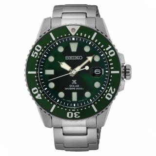 【SEIKO 精工】Prospex 運動款 DIVER SCUBA 太陽能 綠水鬼(SNE579P1/V157-0DF0G)