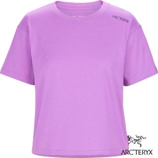 【Arcteryx 始祖鳥】女 LOGO短袖休閒Tee(梅爾紫/迷惑藍)