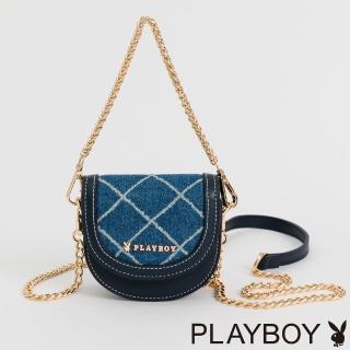 【PLAYBOY】鎖包附長鍊帶 Hot Summer系列(藍色)