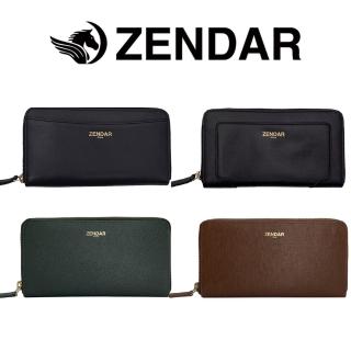 【ZENDAR】限量1折 頂級小牛皮長夾皮夾 全新專櫃展示品(贈)