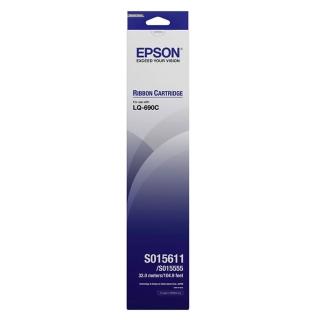 (超值10入組)【EPSON】官方直營 原廠色帶S015611  黑(LQ-690CII)