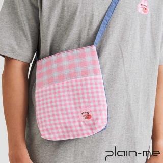 【plain-me】weiweiboy X plain-me 格紋拼接隨身小包(男款/女款 側背包 斜背包 手提包)