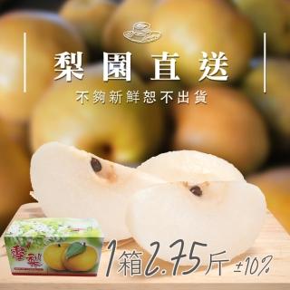 【梨園直送-中秋禮盒】職人栽培寶島天王級新興水梨1箱2.75斤2顆裝(不夠新鮮不出貨)