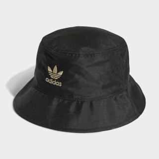 【adidas 愛迪達】Bucket Hat    男女 漁夫帽 運動 休閒 電繡 經典 遮陽帽 愛迪達 黑金(H09036)