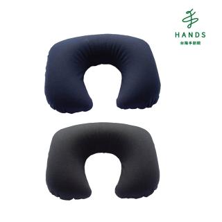 【TOKYU HANDS 台隆手創館】日本製充氣頸枕-附套(藍/黑)