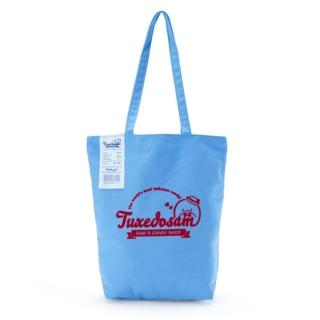 【小禮堂】山姆企鵝 直式帆布側背袋 _ 山姆的糖果店(平輸品)