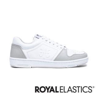 【ROYAL Elastics】MAKER 真皮時尚休閒鞋 男鞋(白灰)