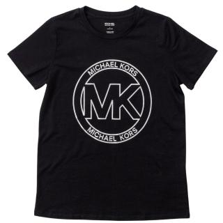 【Michael Kors】大圓標LOGO 棉質T恤(黑色)