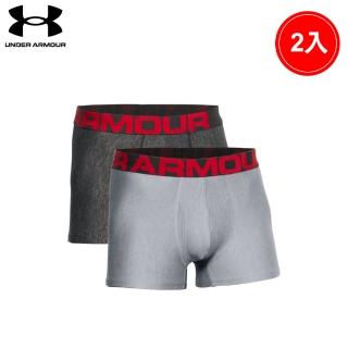 【UNDER ARMOUR】男 3 Tech四角褲2入_1363618-011(灰)