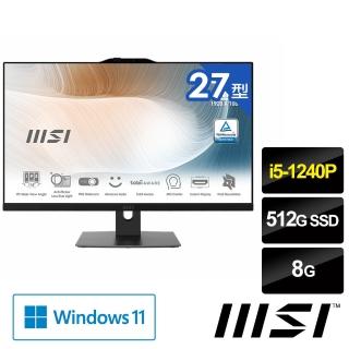 【MSI 微星】Modern AM272P 12M-095TW 27型AIO液晶電腦(i5-1240P/8G/512G SSD/Win11)