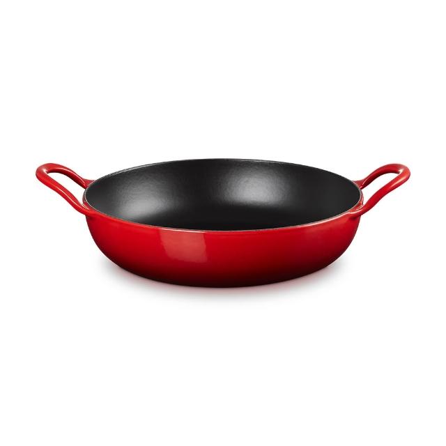 【Le Creuset】BBQ鑄鐵煎鍋26cm(錦葵紫/薄荷綠/含羞草黃 3色選1)