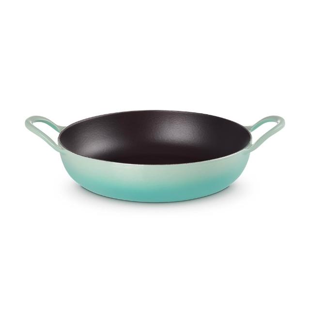 【Le Creuset】BBQ鑄鐵煎鍋26cm(錦葵紫/薄荷綠/含羞草黃 3色選1)