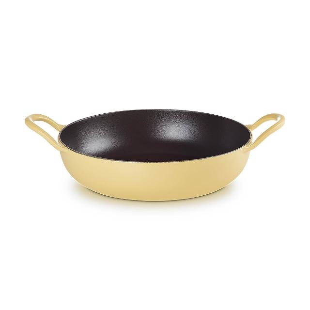 【Le Creuset】BBQ鑄鐵煎鍋26cm(錦葵紫/薄荷綠/含羞草黃 3色選1)