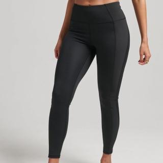 【Superdry】女裝 運動緊身褲 FLEX RIB TIGHT(黑)