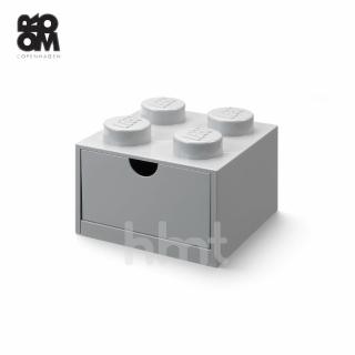 【LEGO 樂高】Room Copenhagen 4020 LEGO Brick Drawer 4 Grey 灰色(樂高積木經典方塊四抽屜盒)