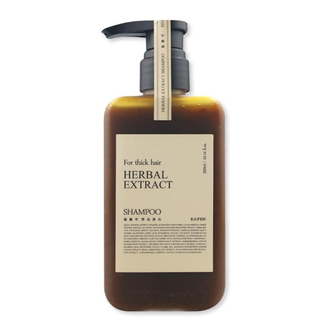 【KAFEN 卡氛】療癒草本系列洗髮精300ml(艾草控油/龍膽護色/芍藥去屑/呵護細軟髮)