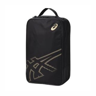 【asics 亞瑟士】鞋袋 手提袋 透氣孔洞 輕量 耐用 大空間 收納方便 黑(3033B764-001)