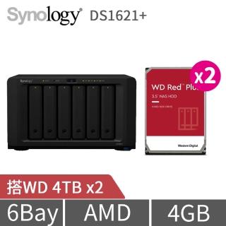 【搭WD 4TB x2】Synology 群暉科技 DS1621+ 6Bay NAS 網路儲存伺服器