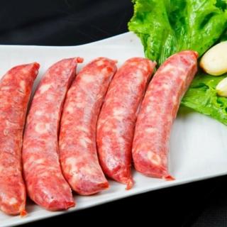 【悅生活】鮮市集 飛魚卵香腸五入300g/包 4包組(台灣豬肉 送禮 香煎 燒烤)