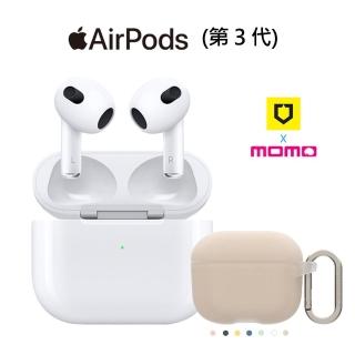 犀牛盾防摔保護套組【Apple 蘋果】AirPods 3全新第三代無線藍芽耳機(MagSafe充電盒 MME73TA/A)