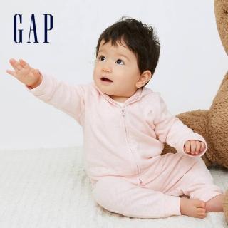 【GAP】嬰兒 布萊納系列 休閒上衣長褲套裝(822418-粉色)