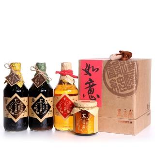 【暢銷禮盒-黑豆桑】豪華家庭禮盒組 x6組(黑金550ml+厚黑550ml+蘋果淳550ml+豆瓣300g)