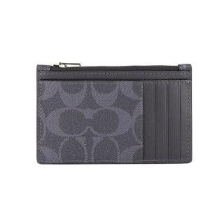 【COACH】PVC LOGO卡夾零錢包(單寧藍)