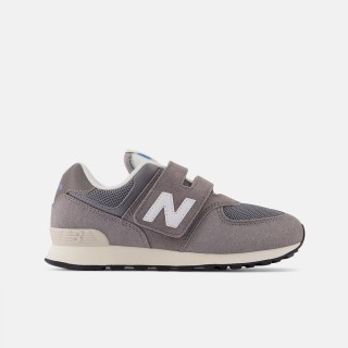 【NEW BALANCE】休閒鞋 574 系列 經典款 運動鞋 NB 童鞋 中童 大童 鐵灰 海鹽(PV574HT1-W)