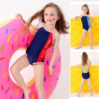 【橘魔法】連身運動泳衣 大童 學生泳裝(學游泳 大童 學生泳裝 現貨 女童)