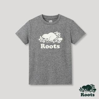 【Roots】Roots 女裝- 經典海狸LOGO短袖 T 恤(灰色)