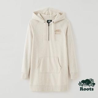【Roots】Roots 女裝- 經典海狸LOGO連帽洋裝(燕麥色)