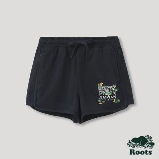 【Roots】Roots 女裝- 台灣日系列 動物元素短褲(藍色)