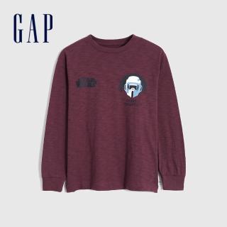 【GAP】男童 Gap x Star Wars星際大戰聯名 長袖T恤(427734-紫色)
