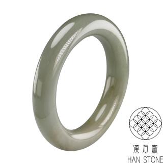 【漢石齋】天然A貨 黃翡種 翡翠圓條手鐲玉鐲(手圍16.9/版寬12.4mm)