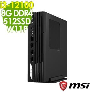 【MSI 微星】PRO DP21 12M i3-12100/8G/512SSD/W11P(四核心 迷你電腦)