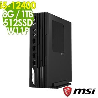 【MSI 微星】PRO DP21 12M i5-12400/8G/512SSD+1TB/W11P(六核心 迷你電腦)