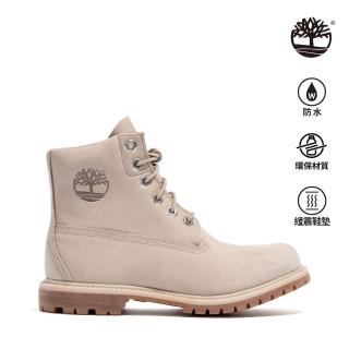 【Timberland】女款淺灰褐磨砂革Nellie防水6吋靴(A44KUK51)