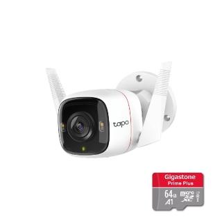 (64G記憶卡組)【TP-Link】Tapo C320WS 真2K 四百萬畫素 IP66戶外防水防塵 WiFi無線網路攝影機 監視器IP CAM
