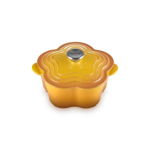 【Le Creuset】琺瑯鑄鐵鍋山茶花鍋20cm(甜心粉/杏桃黃 2色選1)