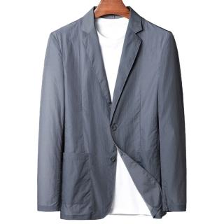 【巴黎精品】現貨+預購 西裝外套休閒西服(春夏微皺輕薄防曬男外套3色p1ac60)