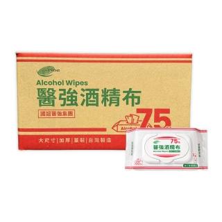 【醫強】醫強75%酒精布 酒精擦 12包組(60抽/包 含蓋包裝 大尺寸加厚)