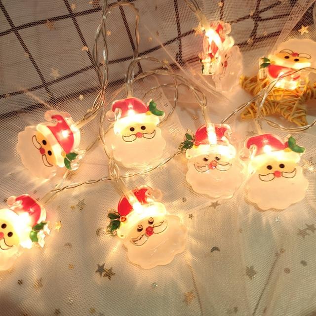 【半島良品】300cm聖誕老人雪人聖誕樹彩色裝飾燈串(掛布掛旗搭配 聖誕節 佈置)